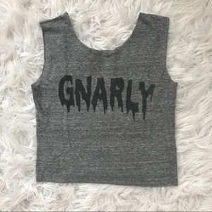 Brandy Melville Grey Graphic Tank